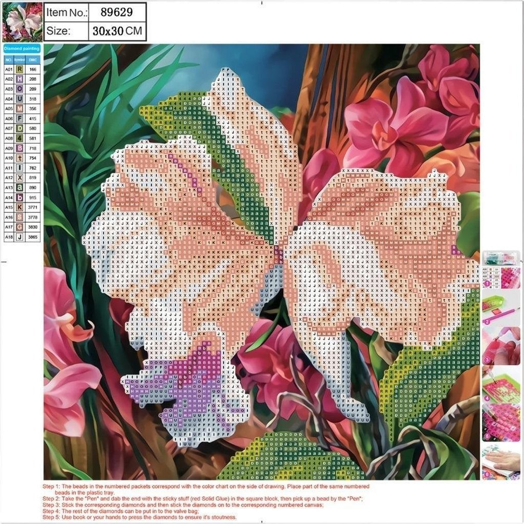 Centrum Mozaika diamentowa 5D 30x30cm Flower 89629