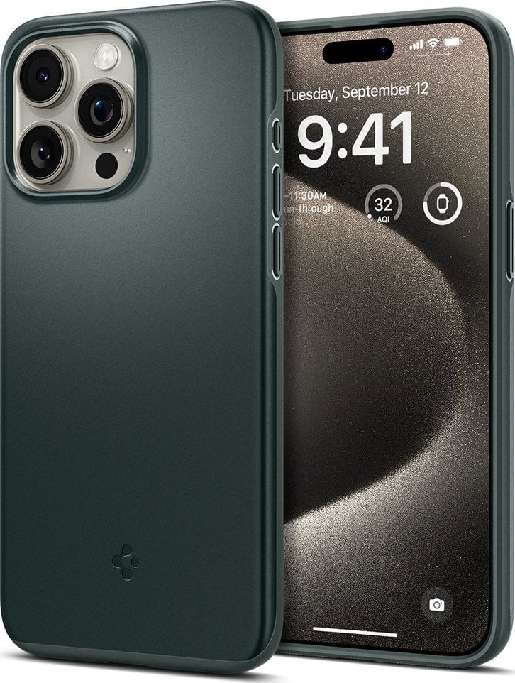 Spigen Spigen Thin Fit, metal slate - iPhone 15 Pro Max