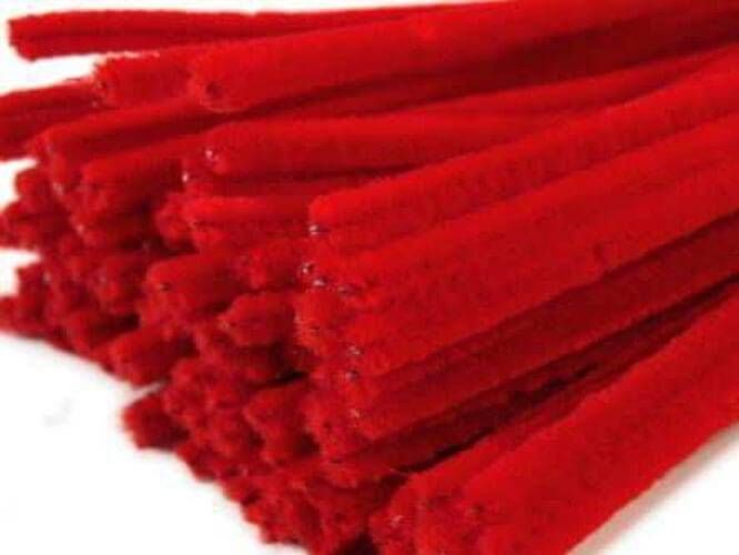 BREWIS Druciki kreatywne czerwone - 30 cm - 40 szt.