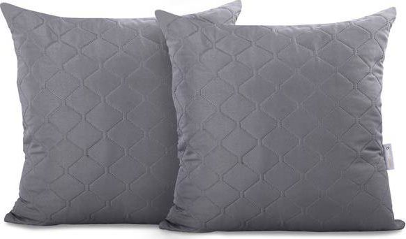 Decoking Poszewki dekoracyjne, AXEL, 40x40 cm, 2 szt., Grafitowe, Pikowane, DecoKing