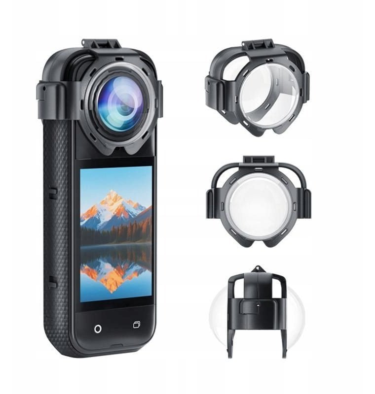 Osłona Obiektywu Ochrona Na Obiektyw Szkło Hartowane Snap-on Do Insta360 X5 / Pu750t
