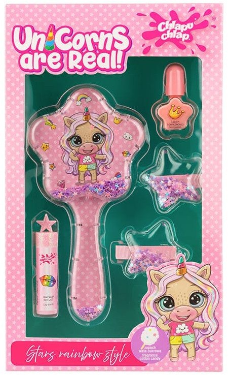 CHLAPU ZESTAW UNICORNS ze szczotką d/wł