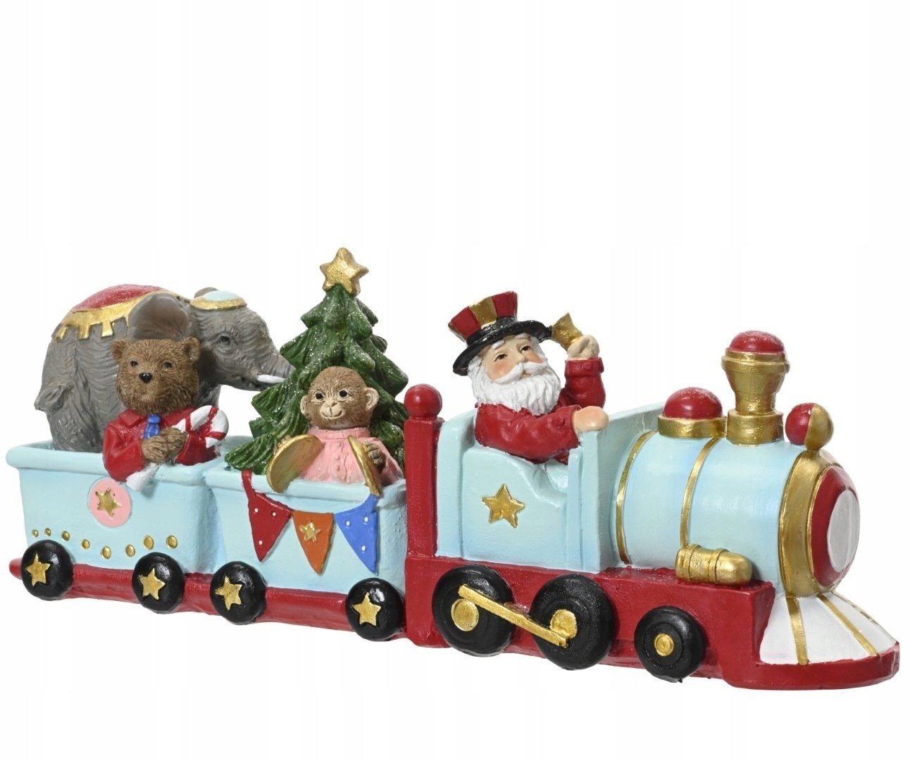 Figurka świąteczna ciuchcia tworzywo sztuczne 28x11cm 1szt