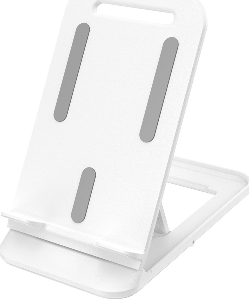 Podstawka Hurtel Podstawka stojak na telefon tablet uniwersalny rozkładany biała Podstawka stojak na telefon tablet uniwersalny rozkładany biała