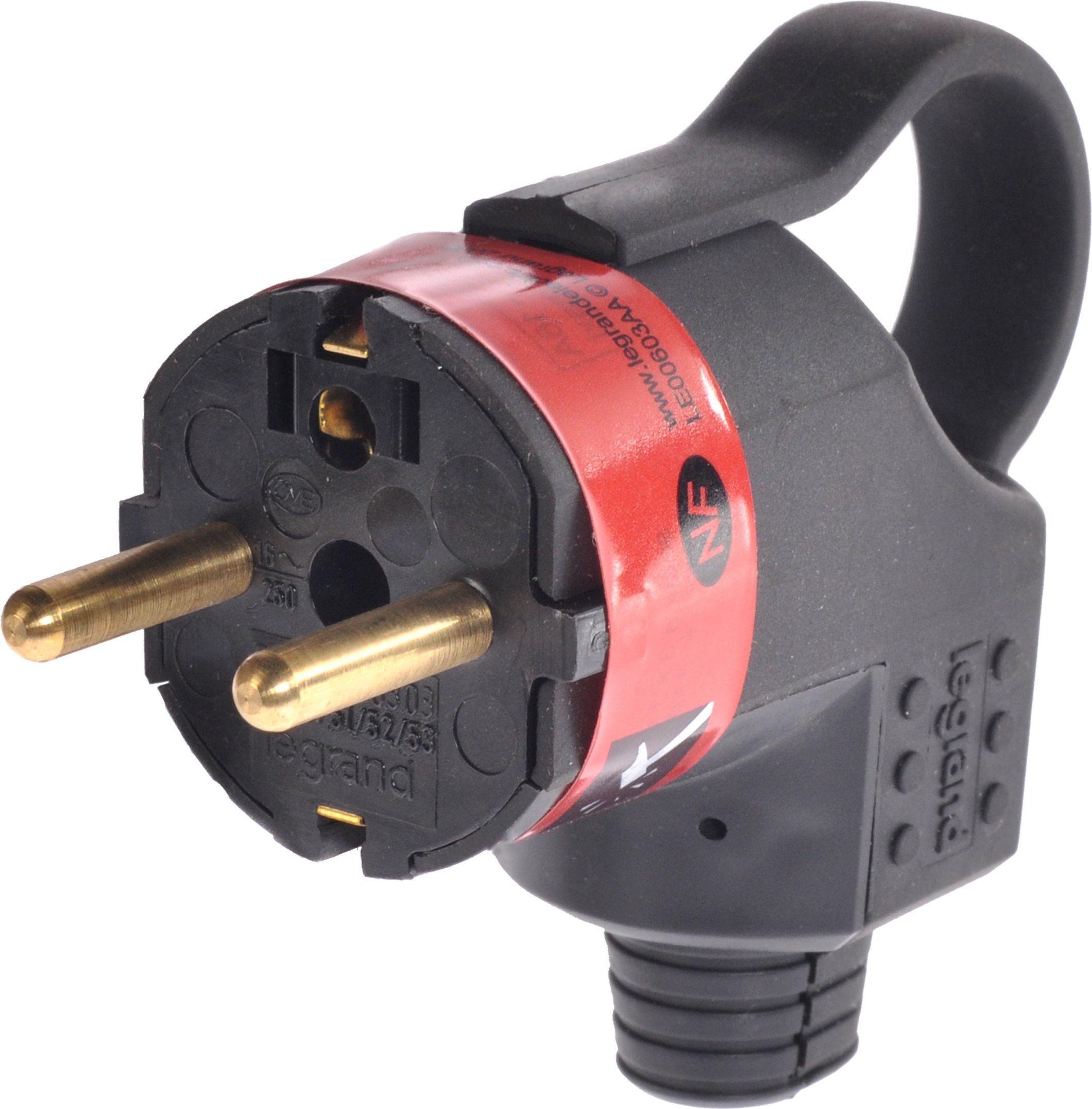 Legrand Wtyczka gumowa 2P+Z 16A IK08 UNISCHUKO zaciski śrubowe (96929)