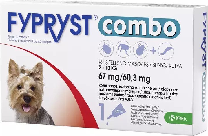 Triton KRKA Fypryst Combo krople na pchły i kleszcze dla psa 2-10 kg 67 mg/0,67ml 1 pipeta