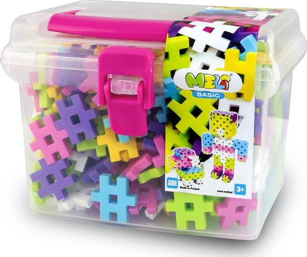 Meli Klocki Basic Travel Różowe pudełko 250 el.