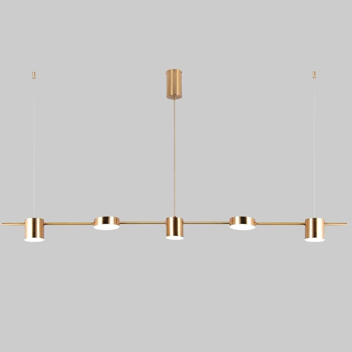 Lampa wisząca Italux LAMPA sufitowa REMDAL PND-16374-5-COP-GD-4K Italux modernistyczna OPRAWA molekuły LED 30W 3000K metalowe sticks miedź