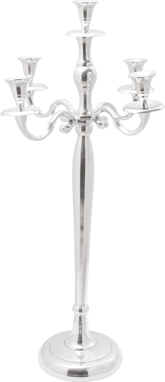 vidaXL Stojak na świeczki Srebrny Aluminium 19 x 19 x 79,5 cm