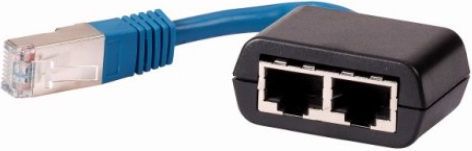 Eaton Rozgałęziacz 2 gniazda żeńskie/1 wtyk męski RJ45 DX-SPL-RJ45-2SL1PL (169142)