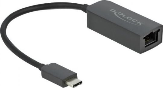 Adapter USB Delock 66645 USB-C - RJ45 Czarny (66645)