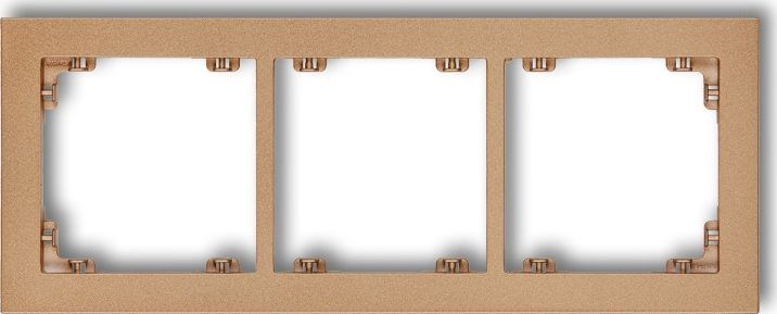 Karlik Deco Ramka potrójna złoty metalik (8DR-3)