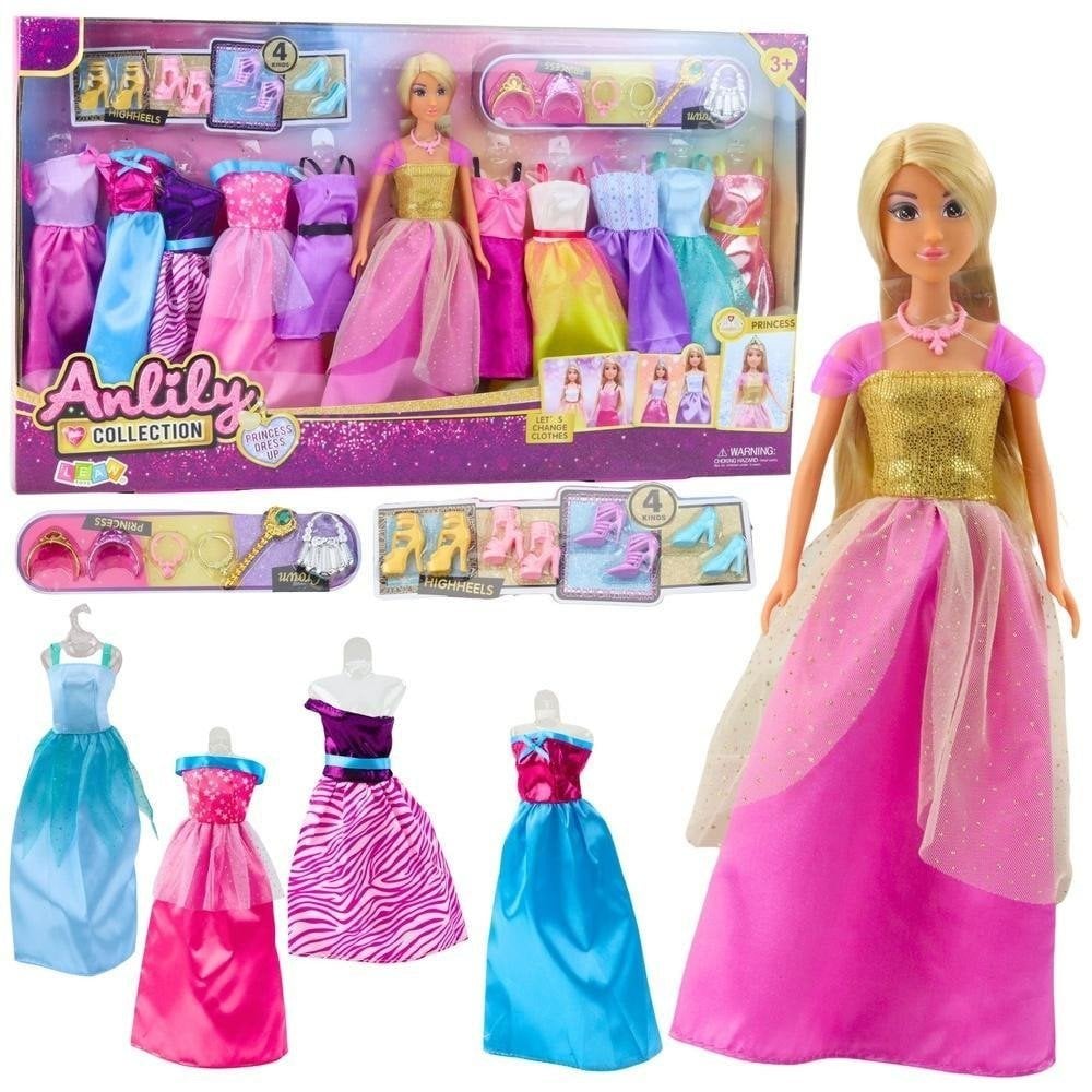 Zestaw duży modowy Anlily lalka sukienki 24el