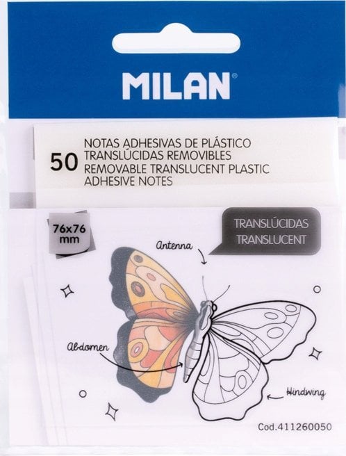 Milan Karteczki samoprzylepne 76x76/50K clear MILAN