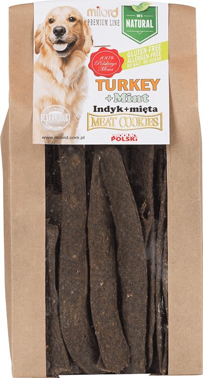 Przysmak dla psa - ciastka indyk z miętą 80 g