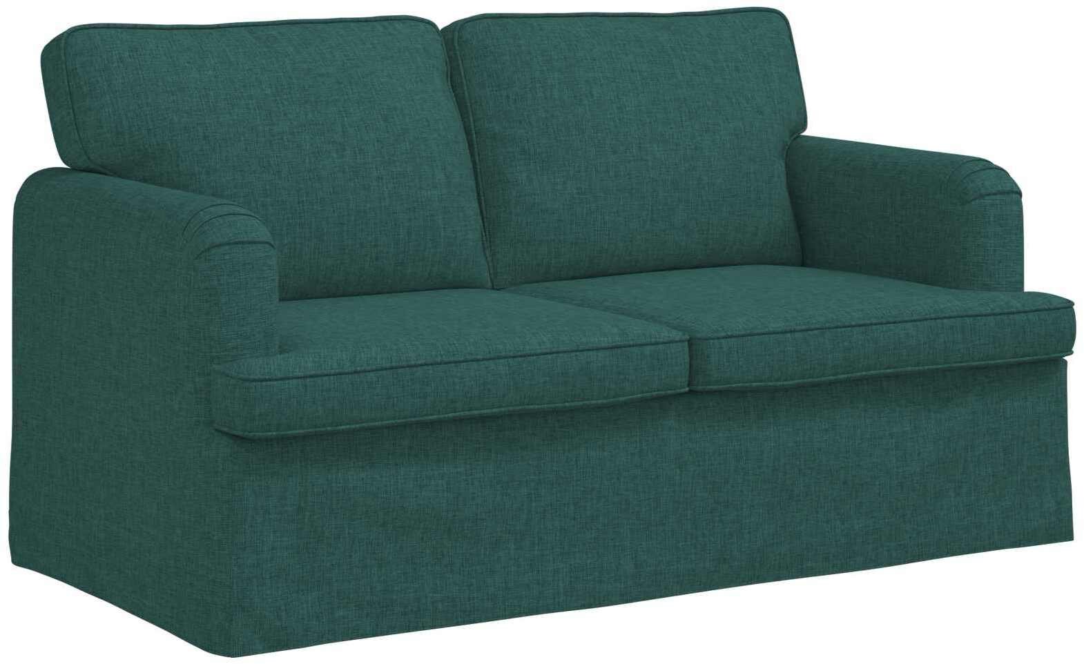 vidaXL Sofa Ciemna zieleń 142 x 80 x 85 cm Metal