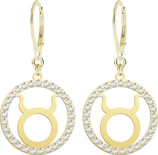 Radziszewska Jewellery Kolczyki Pozłacane Byk Znak Zodiaku