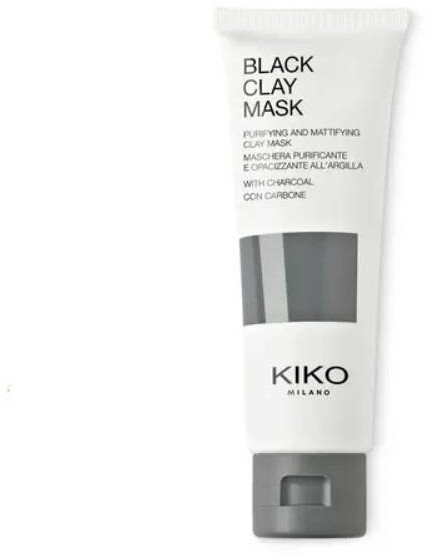 KIKO Milano Black Clay Mask oczyszczająco-matująca maska do twarzy z węglem i czarną glinką 50ml