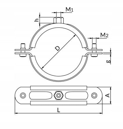 Obejma pojedyncza HOBBY bez okładziny 1 1/4 KPL (41-45)