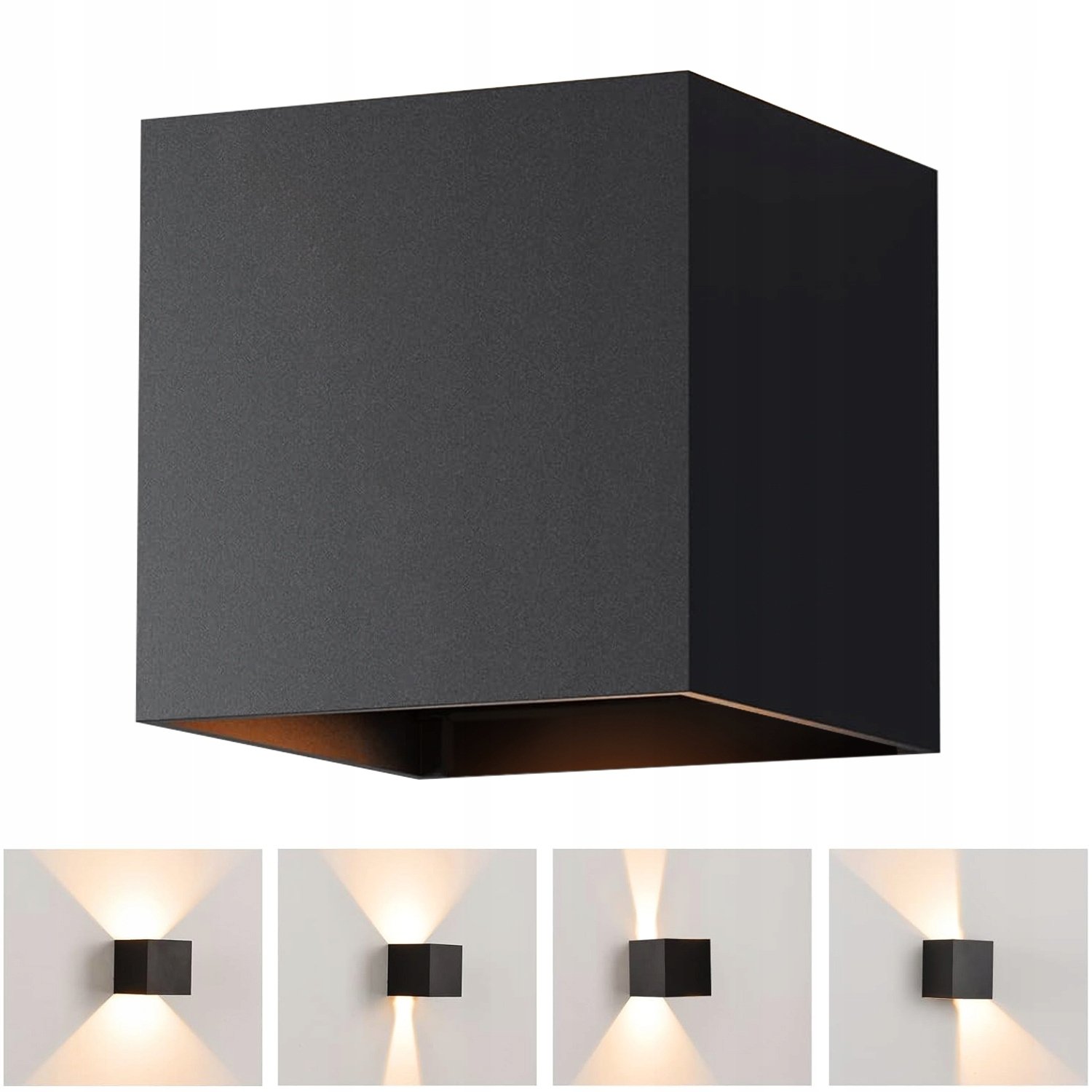 Kinkiet Interlook Kinkiet ogrodowy czarny zintegrowane źródło LED 6 W