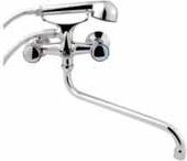 Bateria wannowa Invena Modena ścienne chrom (BW-14-FOS)