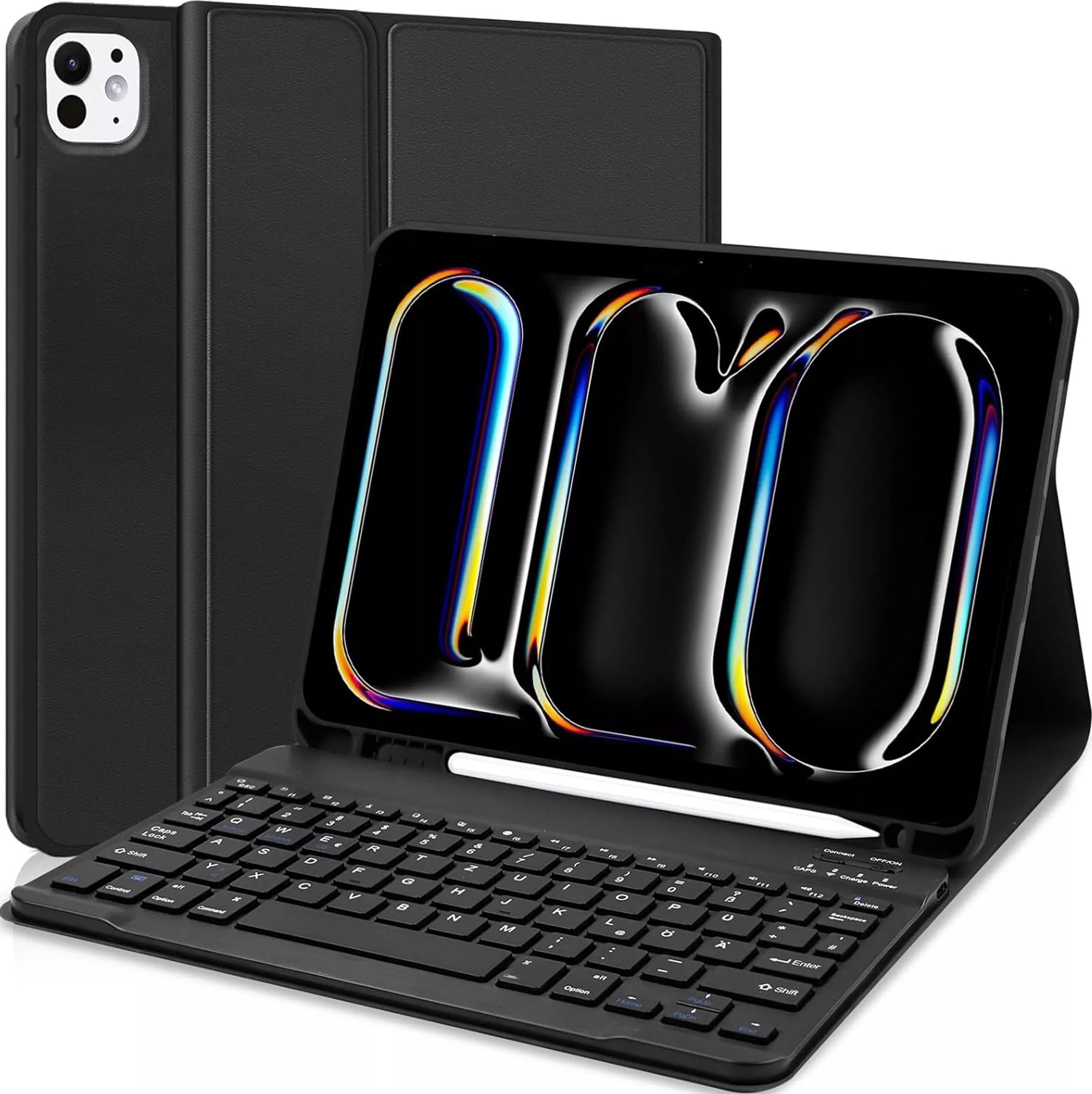 Etui ochronne z klawiaturą do Apple iPad Pro 11" M4 2024 Alogy Keyboard case z miejscem na rysik klawiatura Bluetooth czarne