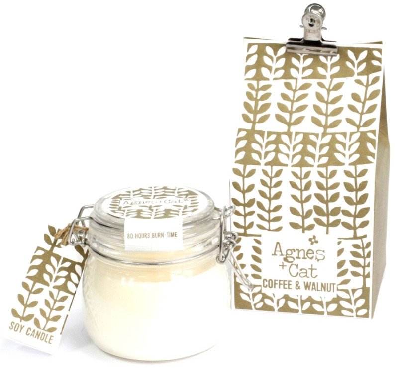 Świeca sojowa w słoiku - Coffee and Walnut