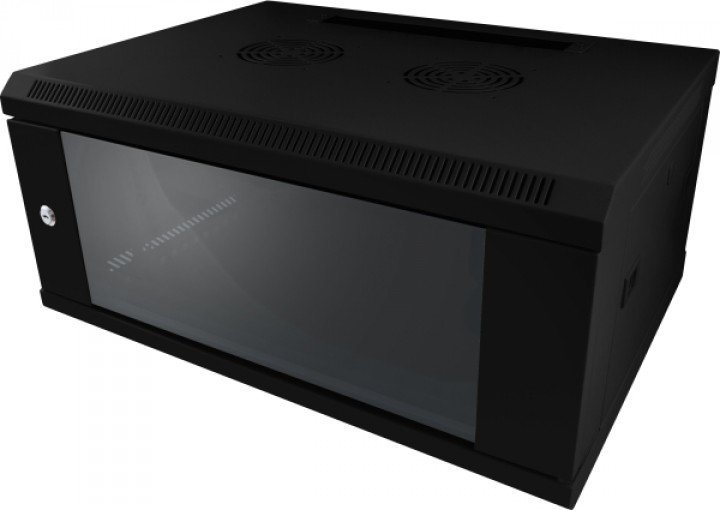 Allnet All-Smc6609Schwarz - 9U Wall Mounted Rack 50 Kg Black Steel Passive (ALLSMC6609SCHWARZ) 19'