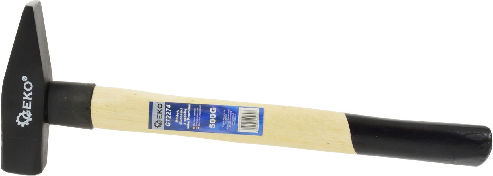 Geko Młotek ślusarski rączka drewniana 500g