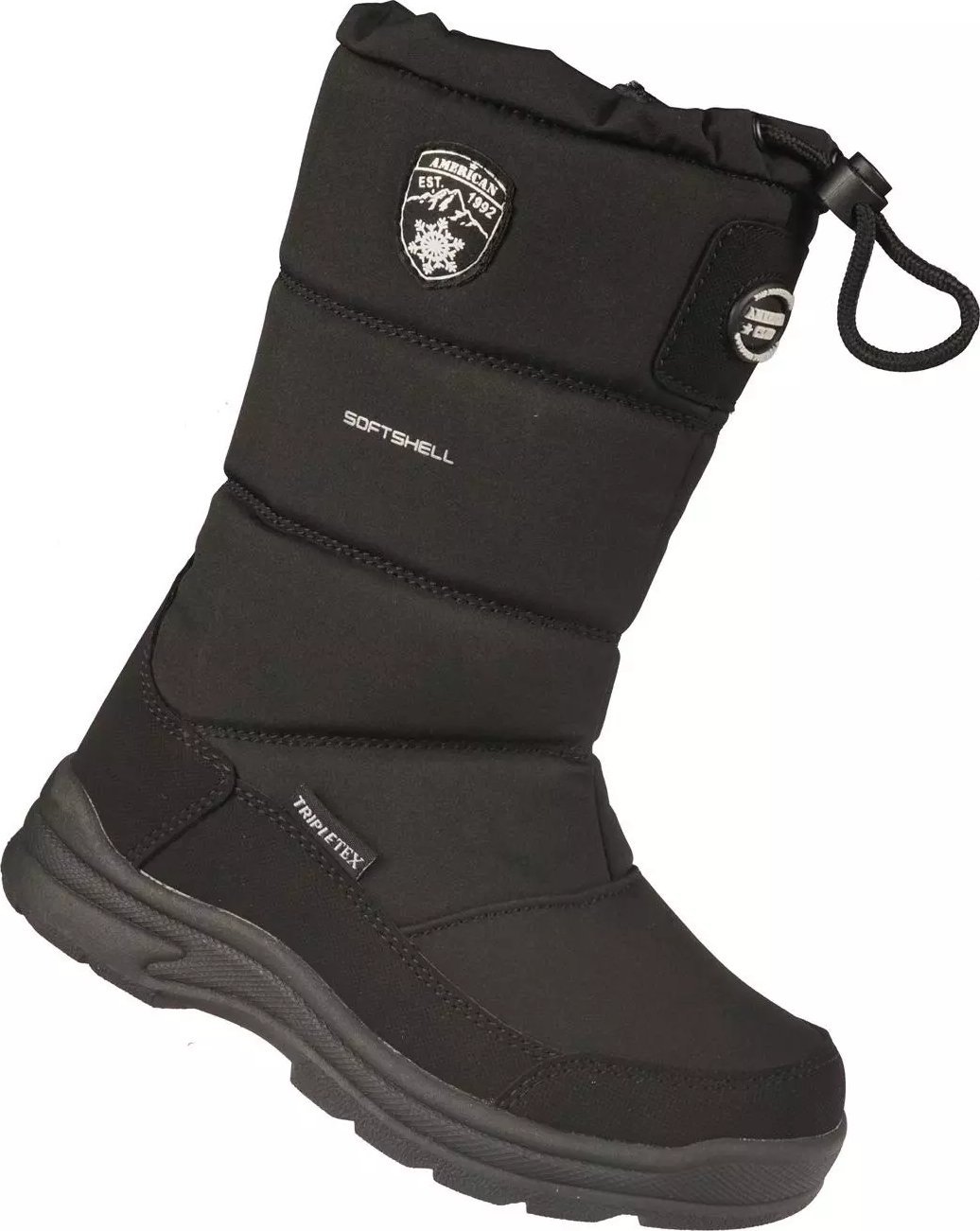 American Club Zimowe buty dziecięce wysokie śniegowce American Club CSN48/24BL czarne 34