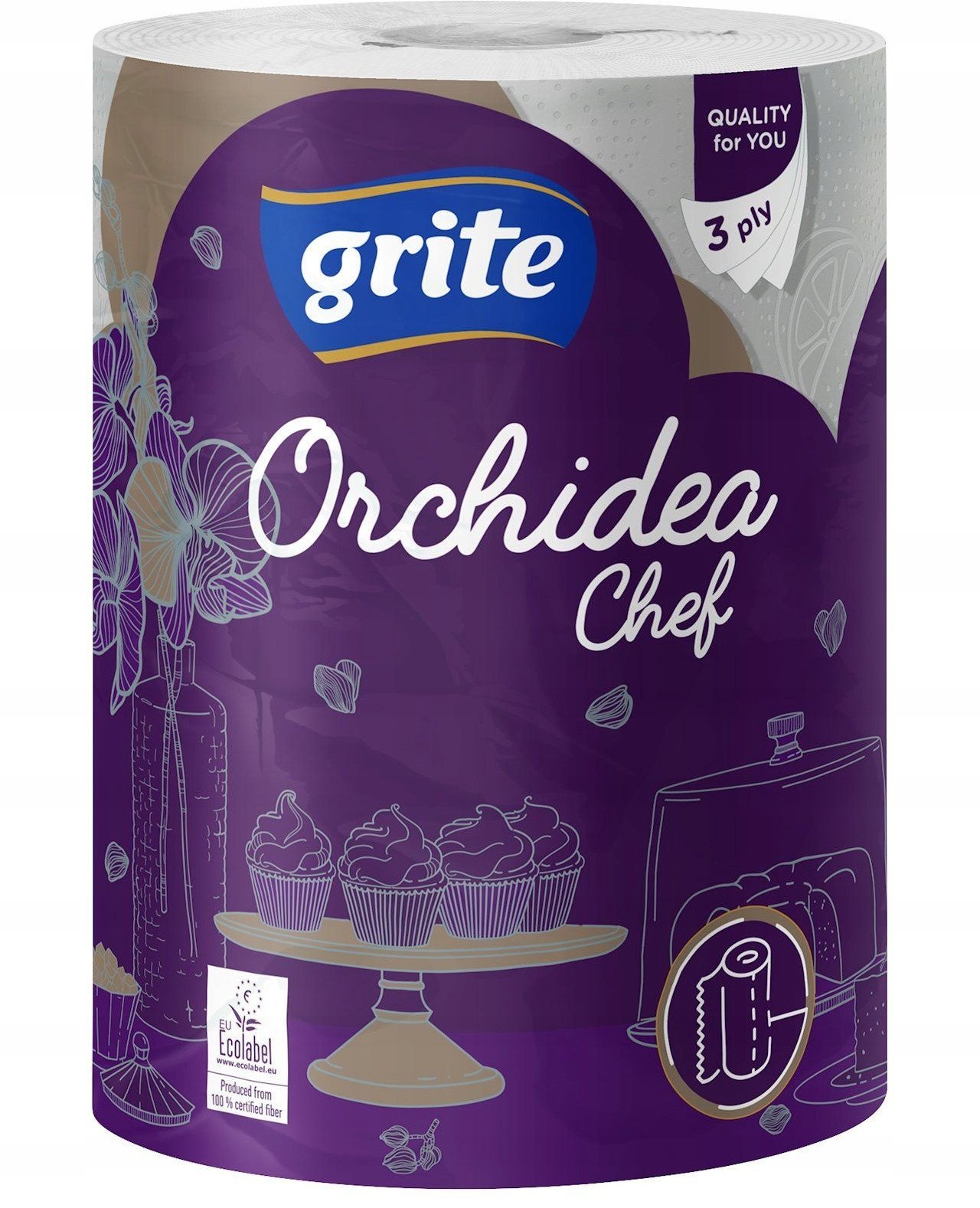 Ruta PAPER TOWELS GRITE ORCHIDEA 3PLY 1PCE