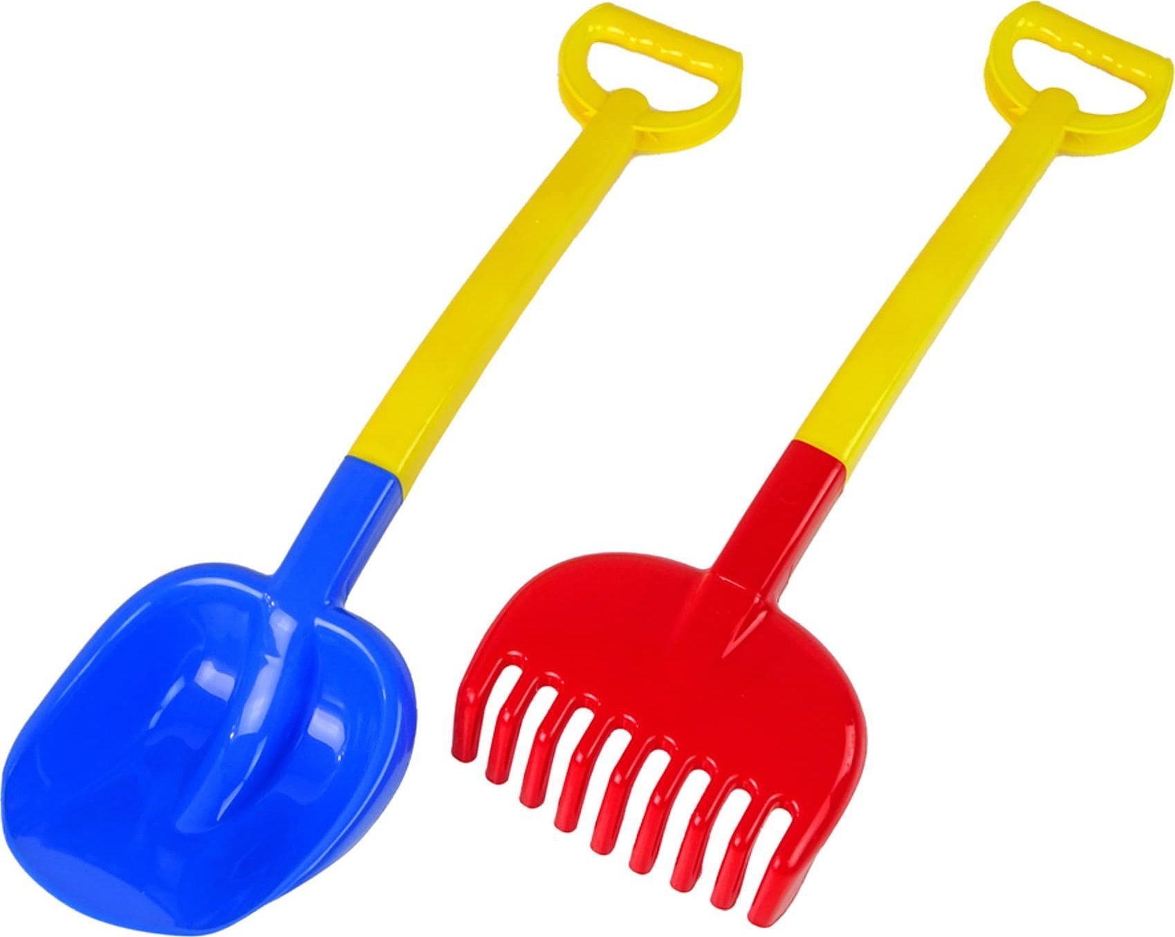 Hemar Zestaw do piasku Łopata i Grabie Duże Dwukolorowe