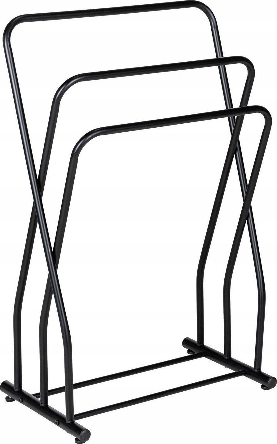 Wenko Wieszak na ręczniki z 3 drążkami, czarna stal lakierowana, GRANELLI, WENKO