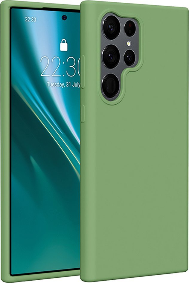 Etteri Nakładka Etteri Silicone Case do Samsung Galaxy S23 Ultra jasnozielona