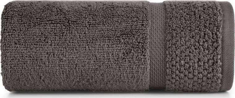 Eurofirany Ręcznik bawełniany z bordiurą VILIA 50X90 c. brązowy