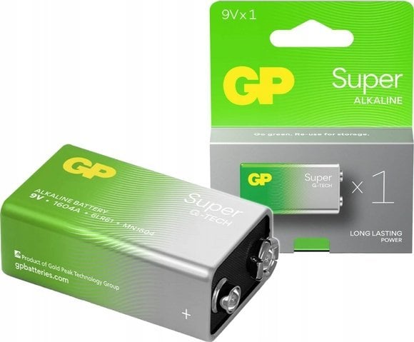 GP Recyko Bateria alkaliczna 6LR61 9V (R9*) GP Super Alkaline G-TECH