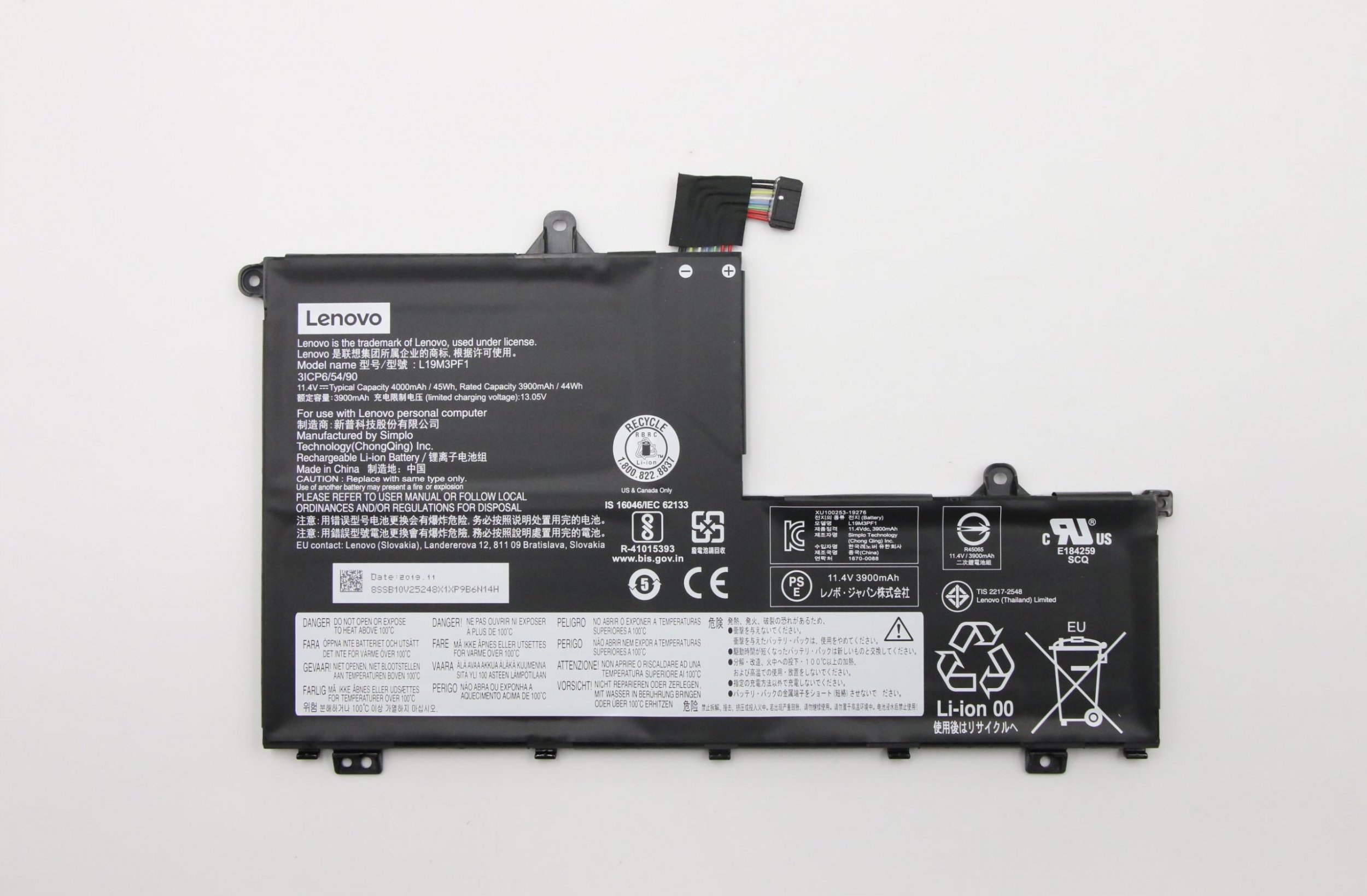 Bateria Lenovo FRU Kylin SP/B L19M3PF1 11.4V4
