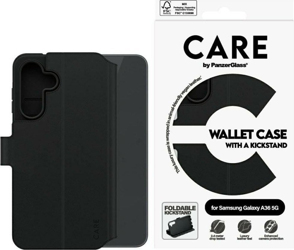 PanzerGlass Etui CARE by Feature Wallet Case Kickstand Samsung Galaxy A36 5G