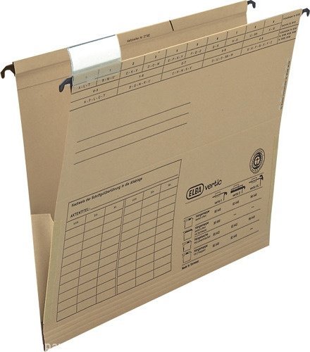 Elba TECZKA ZAWIESZANA ELBA A4 Z BOKAMI BRĄZOWA -