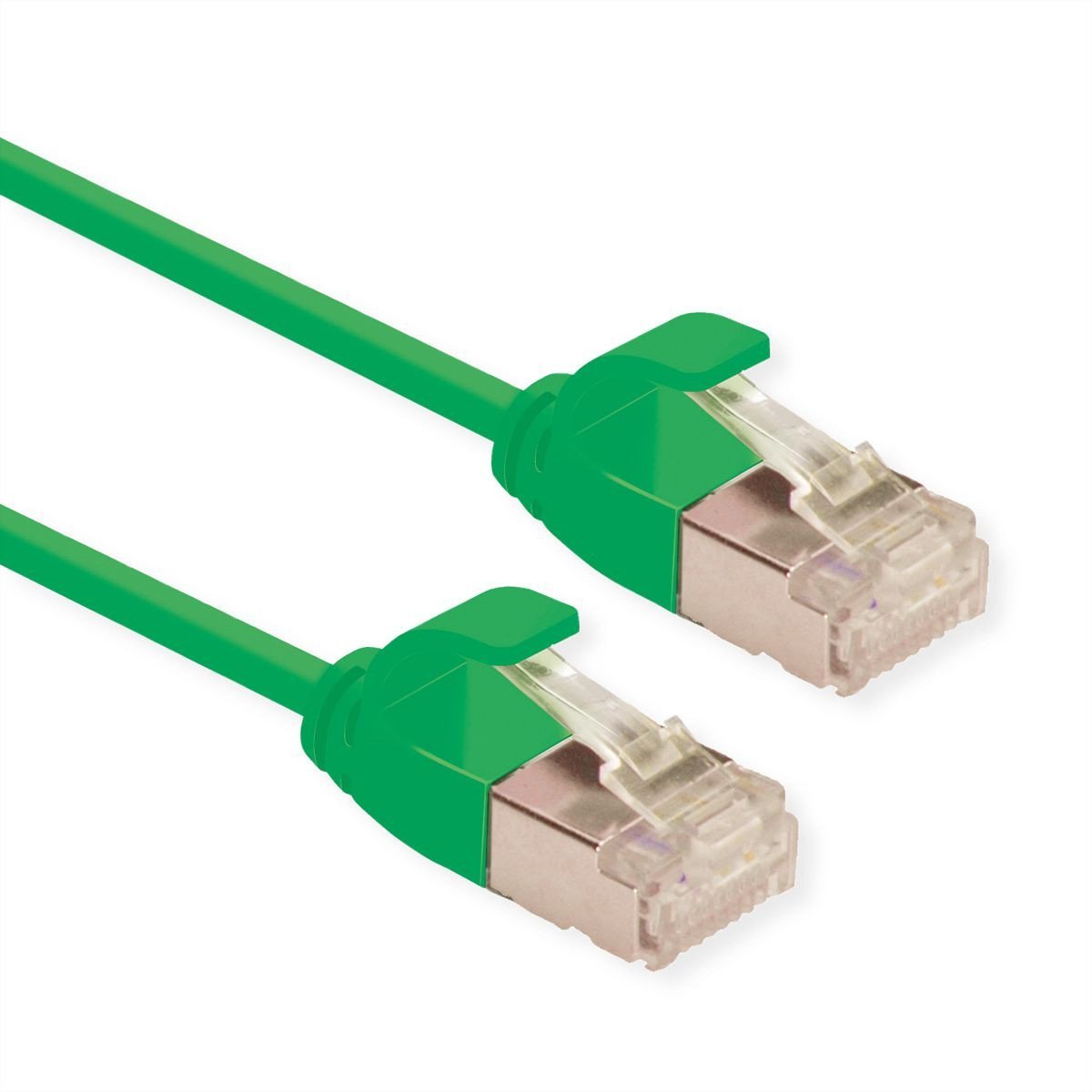 ROLINE F/UTP DataCenter Patch Cord Cat.6A (Class EA), LSOH, bardzo cienki, zielony, 2 m
