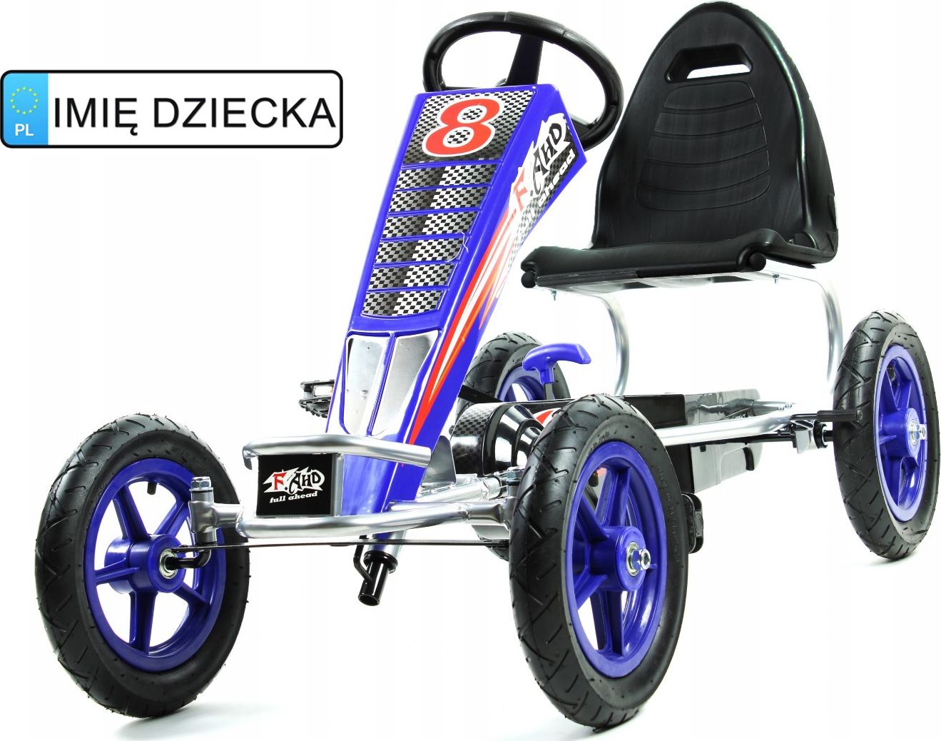 Ramiz Gokart Na Pedały Full Ahead AIR Niebieski