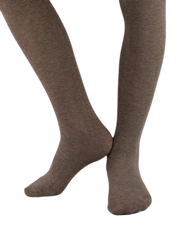 Rajstopy super soft brązowy melanż 140-146 cm