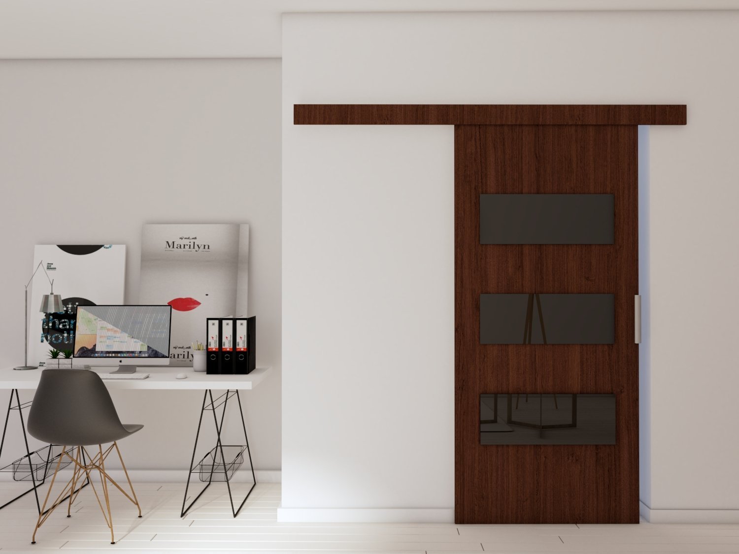 Drzwi Przesuwne Drzwi przesuwne E100 106x205 WENGE