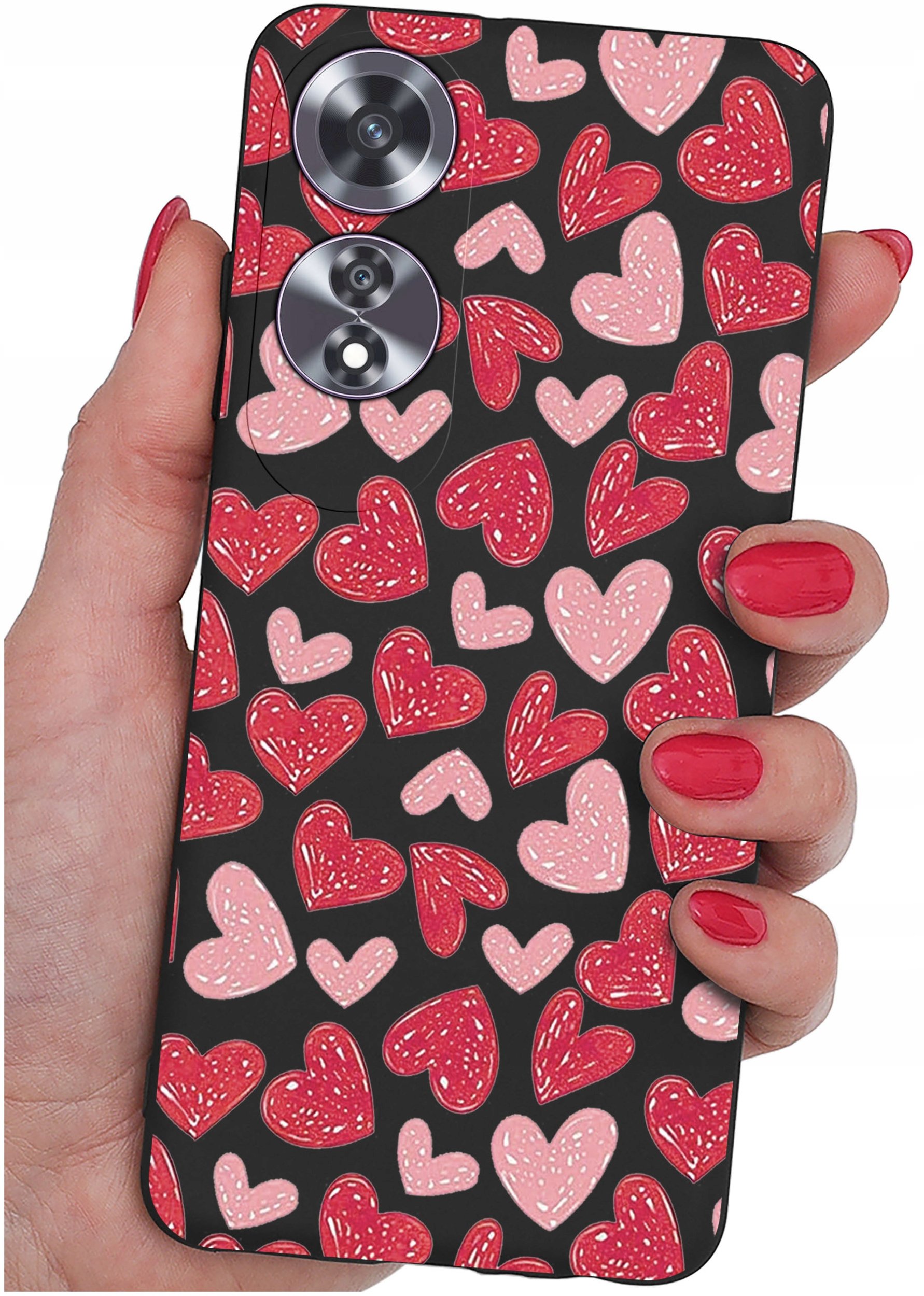 krainaGSM Etui do Oppo A60 4G wzory | SILIKONOWE MATT CASE + SZKŁO 9H