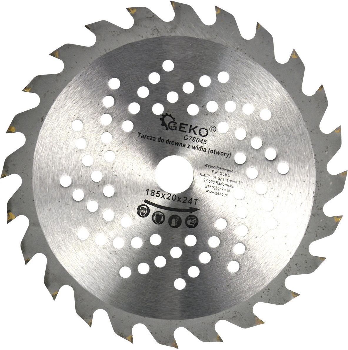 Geko Tarcza do drewna 185x20x24T(otwory)(100)