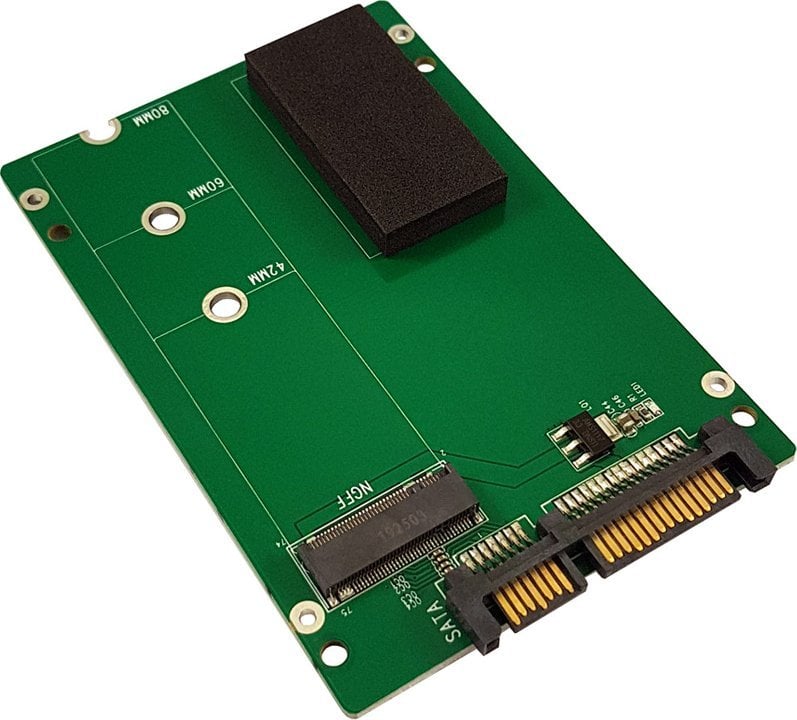 Kontroler LC-Power LC-Power LC-ADA-M2-NB-SATA drive converter card from SATA (2.5" / 6.35 cm) to M.2 (NGFF / SATA)