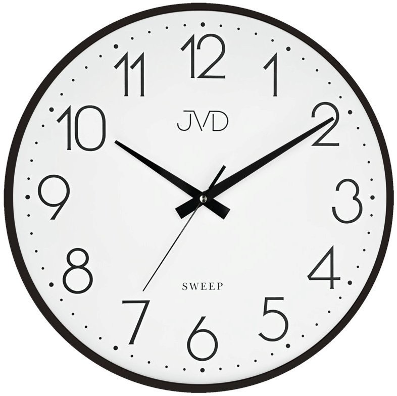 JVD Zegar ścienny HK4169.1 czarny metalowy 40 cm