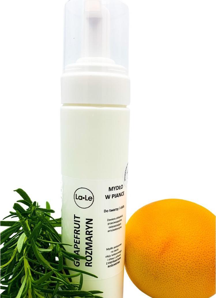 La-le Mydło w piance do twarzy i ciała - GRAPEFRUIT-ROZMARYN 150ml La-Le