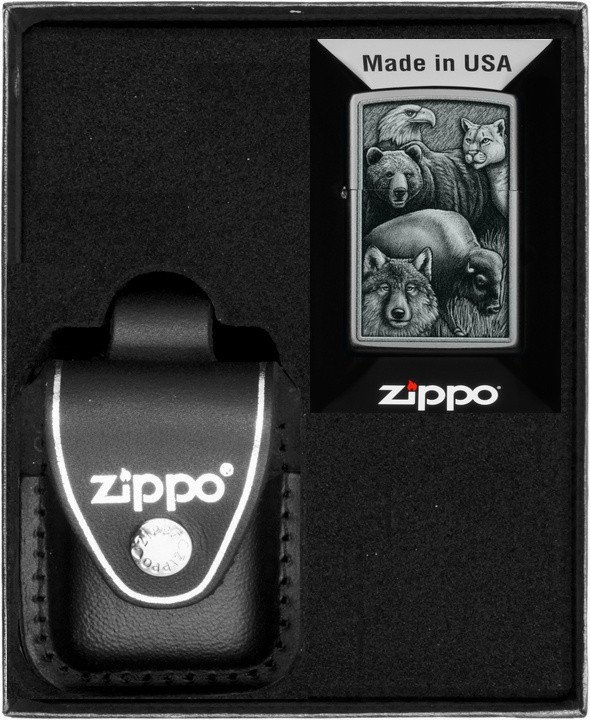 Zestaw ZIPPO Zapalniczka FIERCE ANIMALS DESIGN Prezentowy No3