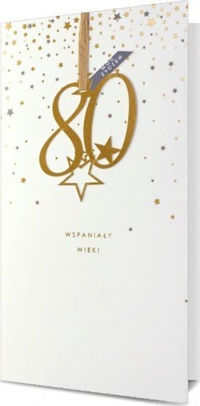 Pan Dragon Kartki karnet HM 100-1114 80 Urodziny